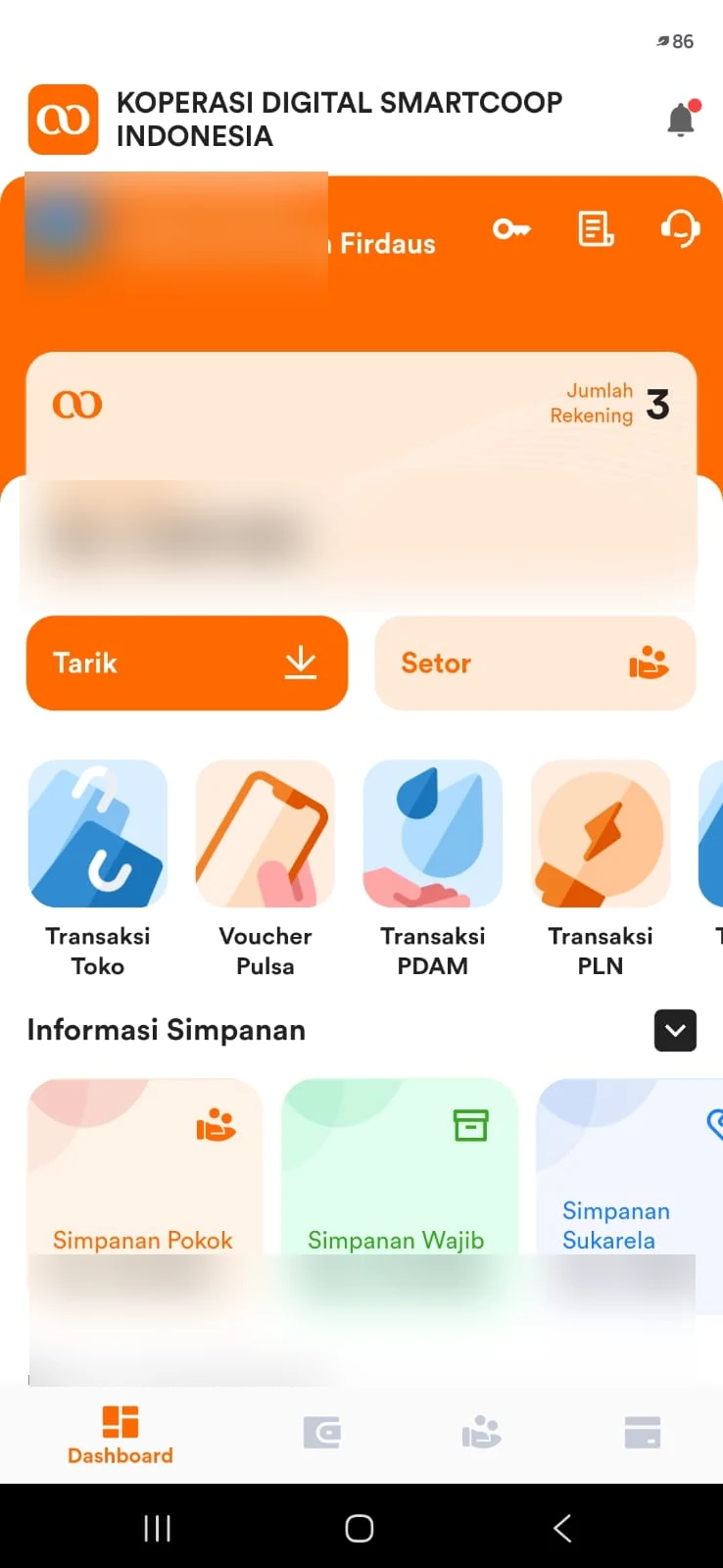 Aplikasi mobile anggota Smartcoop